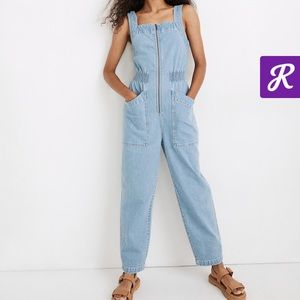 Madewell Denim Zip Overalls Jumpsuit